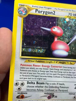 VTG 2000 WOTC Pokemon Neo Revelation Porygon2 12/64 Holo Rare LP - Image 3
