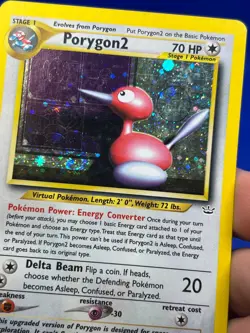 VTG 2000 WOTC Pokemon Neo Revelation Porygon2 12/64 Holo Rare LP - Image 4