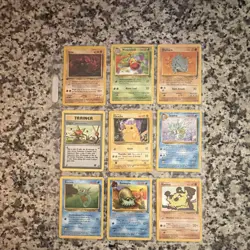 Nintendo Pokemon TCG Vintage 1st Edition Lot (9) Team Rocket/Fossil/Jungle - Image 1