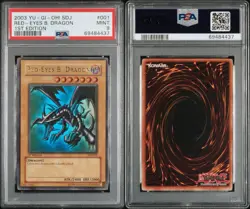 Yu-Gi-Oh 2003 Red-Eyes B. Dragon SDJ-001 Ultra Rare 1st Edition Mint PSA 9 #001 - Image 3