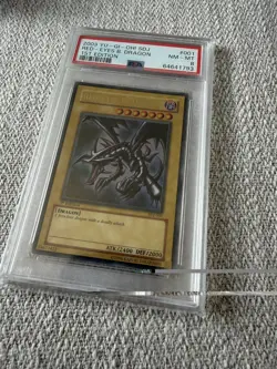 Red-Eyes B. Dragon Ultra Rare 1st Edition Starter Deck Joey SDJ-001 PSA 8 Yugioh - Image 1