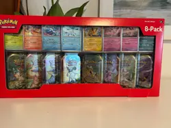 Pokemon Prismatic Evolutions 8 Mini-Tins with Promo Cards, 2-pack - Image 1
