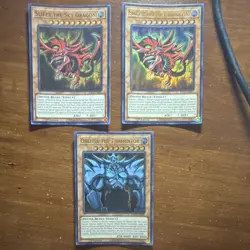 Yu-Gi-Oh! EGS1 1st Edition 3 Card Lot Slifer the Sky Dragon Obelisk Divine-Beast - Image 1