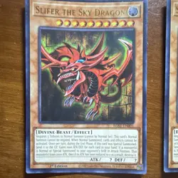 Yu-Gi-Oh! EGS1 1st Edition 3 Card Lot Slifer the Sky Dragon Obelisk Divine-Beast - Image 2