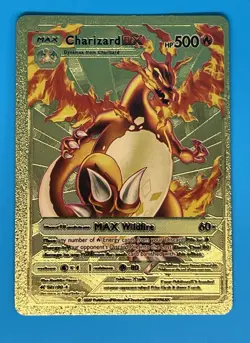 Pokemon Charizard DX Gold Foil Fan Art Card - Image 1