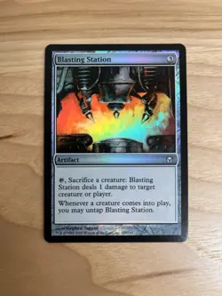 Vintage Blasting Station NM Foil Fifth Dawn Magic The Gathering MTG Artifact - Image 1