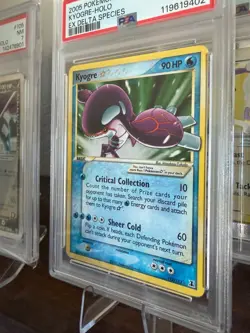 2005 POKEMON EX DELTA SPECIES GOLD STAR KYOGRE #112 HOLO PSA 6 - Image 4