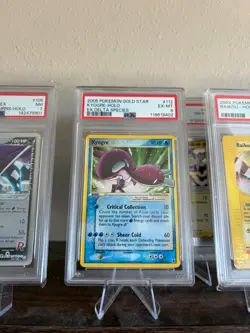 2005 POKEMON EX DELTA SPECIES GOLD STAR KYOGRE #112 HOLO PSA 6 - Image 5
