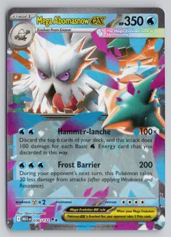 MEGA ABOMASNOW EX 036/132 DOUBLE RARE MEGA EVOLUTION POKEMON HOLO NM - Image 1