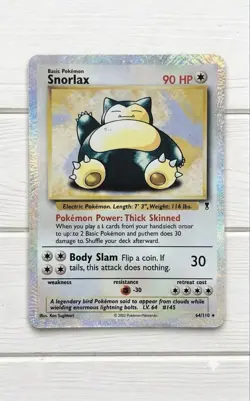 Pokemon TCG Snorlax Custom 2002 1st Edition Base Set Reverse Holo Cards - Image 1