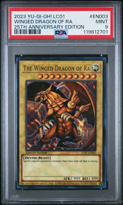 2023 Yu-Gi-Oh Winged Dragon of Ra 25th Anniversary Edition EN003 PSA 9 Mint - Image 1