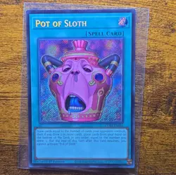 Konami Yu-Gi-Oh! TCG Pot of Sloth CORI-EN061 Chaos Origins Secret Rare - Image 1