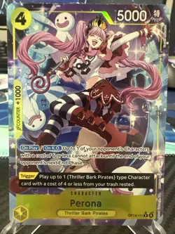 ONE PIECE THE AZURE SEA'S SEVEN ALT ART PERONA ALTERNATE ART OP R OP14-111 - Image 1
