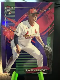 2026 Topps Finest RARE JJ Wetherholt #269 RC Serial Numbered 73/75 Cardinals - Image 1