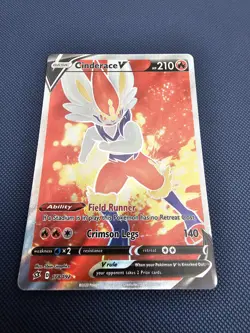 Pokemon TCG Cinderace V (Full Art) 178/192 Rebel Clash Ultra Rare Near Mint NM - Image 2