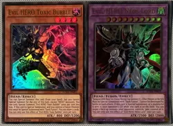Evil HERO Toxic Bubble SUDA-EN001 + Evil HERO Neos Lord SUDA-EN031 Ultra Rare - Image 1