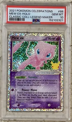 PSA 10 Mew EX 88/92 25th Anniversary Pokemon Celebrations TCG - Image 1
