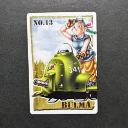 S6895 Bulma No.13 Japanese Dragon Ball Vintage Gummy Card 2007 Gumica YM19 - Image 1