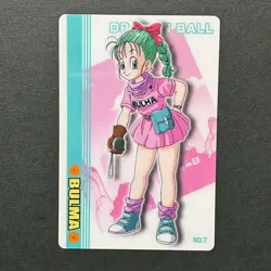 S6932 Bulma No.7 Japanese Dragon Ball Vintage Gummy Card 2003 Gumica M23 - Image 1