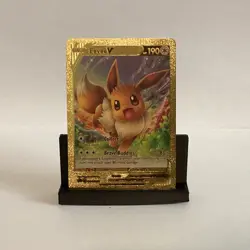 Eevee V HP190 Collect Blackstar Promo Gold Foil Fan Art Display Card - Image 1