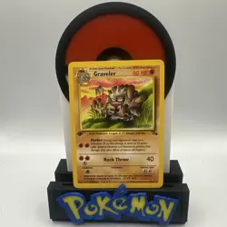 Graveler Pokemon Card 1st Edition Fossil Set 37/62 Uncommon TCG 1999 WOTC - Image 1