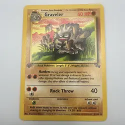 Graveler Pokemon Card 1st Edition Fossil Set 37/62 Uncommon TCG 1999 WOTC - Image 2