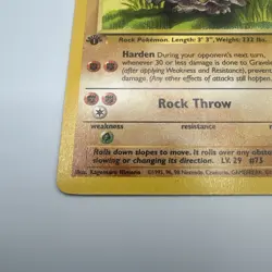 Graveler Pokemon Card 1st Edition Fossil Set 37/62 Uncommon TCG 1999 WOTC - Image 3