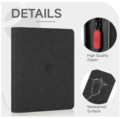 9 Pocket Trading Card Zip Binder, 360 Cards, Premium Exo-Tec Album Mater - Image 3