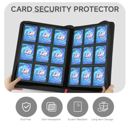 9 Pocket Trading Card Zip Binder, 360 Cards, Premium Exo-Tec Album Mater - Image 5