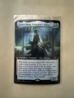 MTG Light Paws, Emperor’s Voice NEO 439 R NM FOIL Extended Art - Image 1