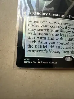 MTG Light Paws, Emperor’s Voice NEO 439 R NM FOIL Extended Art - Image 3