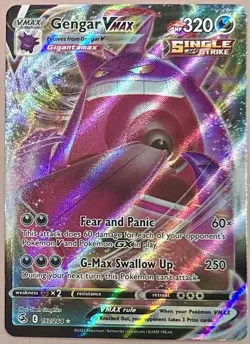 Pokemon TCG Card Gengar VMAX 157/264 SWSH08 Fusion Strike Holo NM Ultra RARE - Image 1