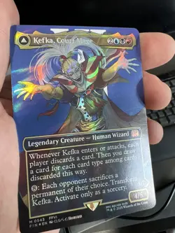 MTG Final Fantasy KEFKA, COURT MAGE Borderless Surge Foil NM (0126) Graded Power - Image 1