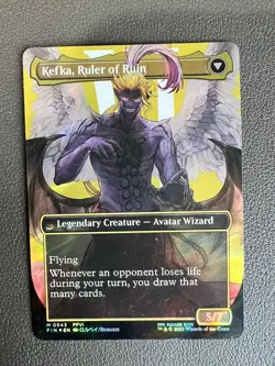 MTG Final Fantasy KEFKA, COURT MAGE Borderless Surge Foil NM (0126) Graded Power - Image 2