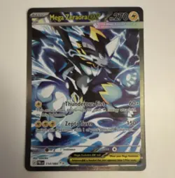 Mega Zeraora EX 114/084 Pitch Black - Special Illustration Rare English (FRESH) - Image 1