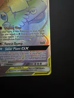 Pokemon Venusaur & Snivy GX TAG TEAM Full Art Rainbow Rare 249/236 Holo 270 HP - Image 3