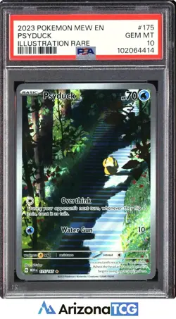 Pokemon 2023 Psyduck 175/165 Full Art Illustration Rare 151 GEM MINT PSA 10 - Image 1
