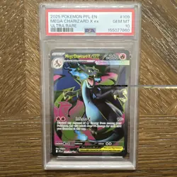 Mega Charizard X EX 109/094 Ultra Rare Pfl En-Phantasmal Flames Pokemon PSA 10 - Image 1