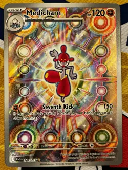 POKEMON CO. MEDICHAM SV STELLAR CROWN 241/217 ILLUS RARE HOLO ENG ST1 HP120 - Image 1