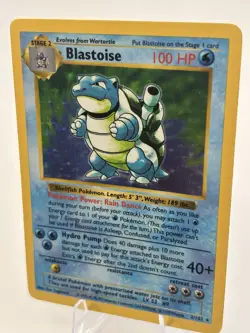 Pokemon Blastoise Holo Rare Shadowless Base Set 2/102 WOTC Vintage - Image 3