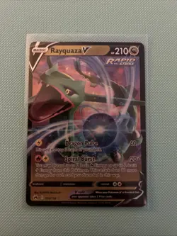 Rayquaza V 100/159, Crown Zenith, Pokemon, NM - Image 1