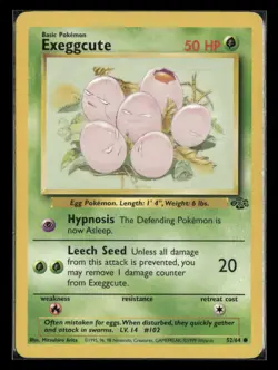 Exeggcute 52/64 Common Jungle Pokemon Unlimited Lightly Played - Image 1