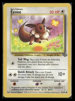 Eevee 51/64 Common Jungle Pokemon Unlimited Lightly Played - Image 1
