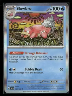 Slowbro 043/198 Rare Scarlet & Violet Pokemon Holo Near Mint - Image 1