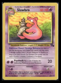 Slowbro 43/62 Uncommon Fossil Pokemon Unlimited Lightly Played - Image 1