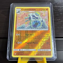 💥REVERSE HOLO Crabominable 105/214 Unbroken Bonds Pokemon Card Tomokazu Komiya - Image 1