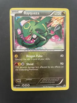 Pokemon TCG Rayquaza 93/113 Legendary Treasures Holo Rare MP - Image 1