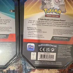 Pokemon TCG Triple Whammy Tin Lot (6) Sealed English Promo 2024 - Image 4
