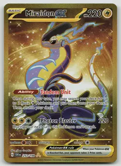 Pokemon Miraidon ex 253/198 Scarlet & Violet Hyper Rare Holo NM - Image 1