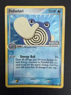 Poliwhirl #68/115 EX Unseen Forces Stamped Reverse Holo Pokemon - 2005 - Image 1